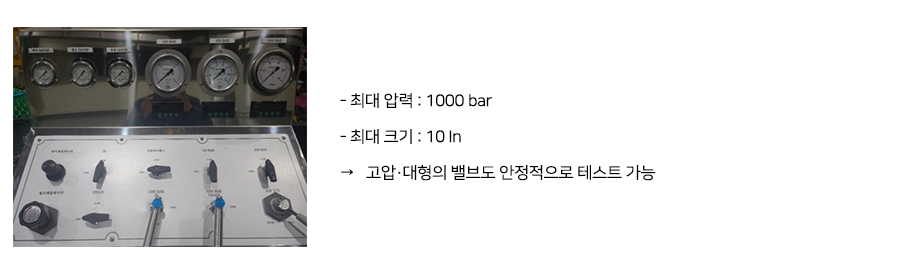 고압 테스트가 가능한 고성능 기계
